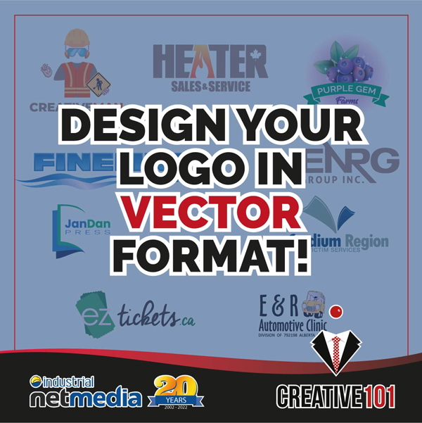 Reasons why your should use a vector program to design a logo.