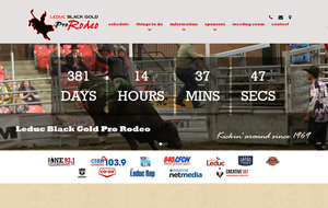 Leduc Black Gold Professional Rodeo Assc Homepage designed by Industrial NetMedia