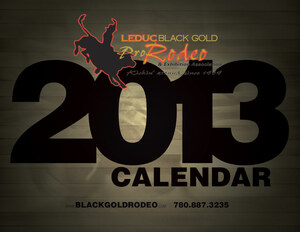 Industrial NetMedia created this sharp calendar cover for Leduc's Black Gold Rodeo in 2013