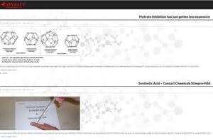 line drawings of chemicals compounds and a picture of a chemical pipette in use are featured graphics for the Contact Chemicals blog page developed by Alberta web professionals INM