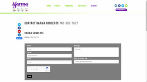 Karma Concerts Contact Page