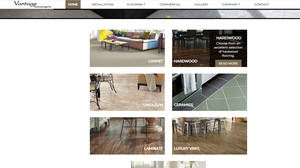 Vantage Flooring's quicklinks designed by Industrial NetMedia in Leduc. 
