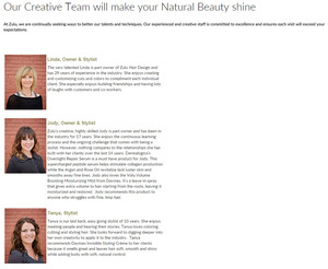 These pictures of attractive women are part of the Talent Page developed by Industrial NetMedia for Zulu Hair in Leduc